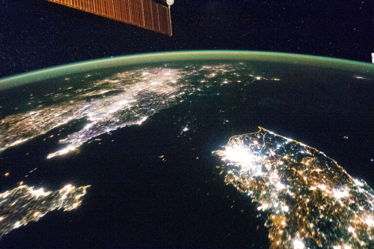 North_and_South_Korea_at_night South Korea
